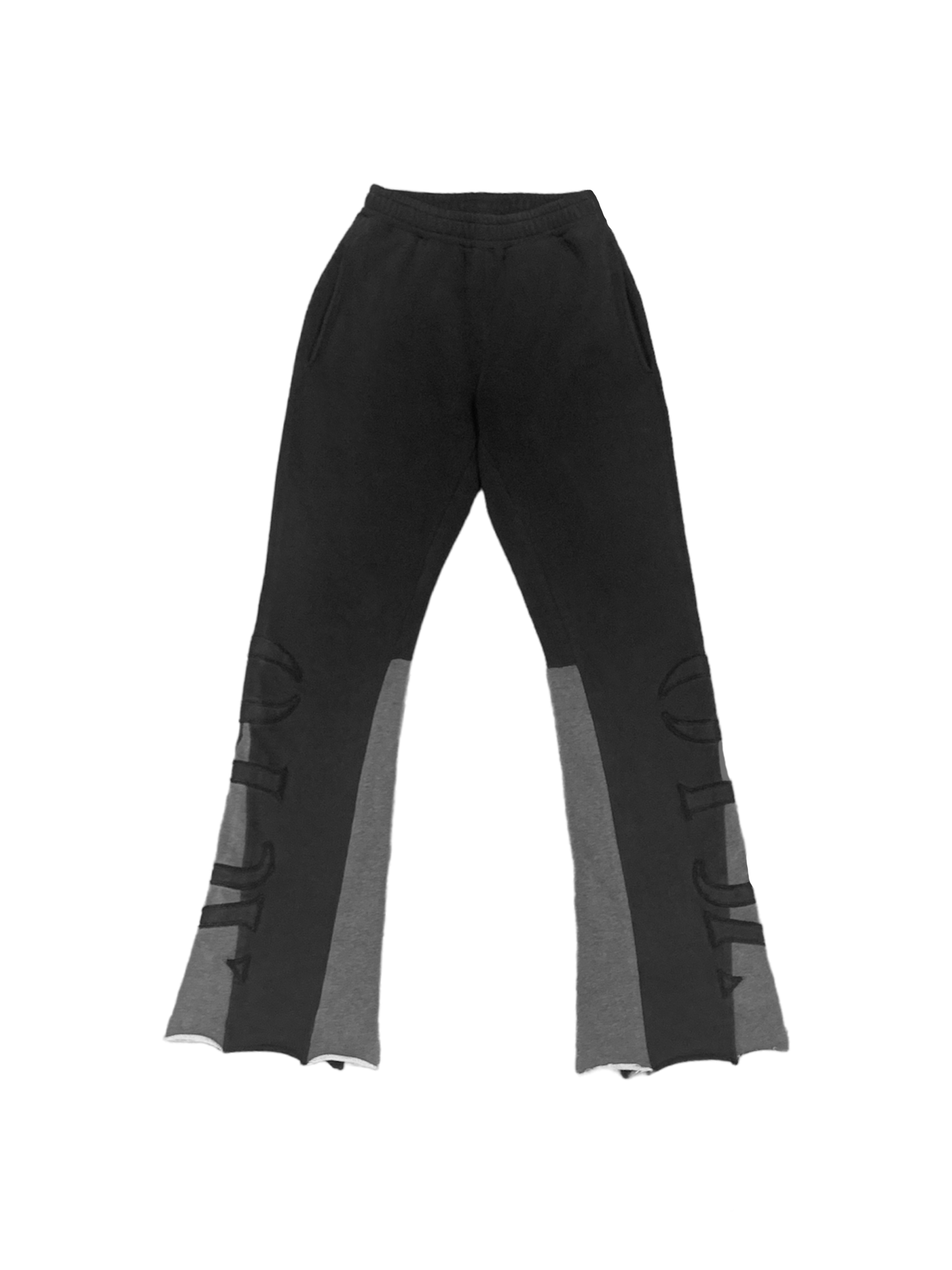 Washed Black Auto Flared Joggers