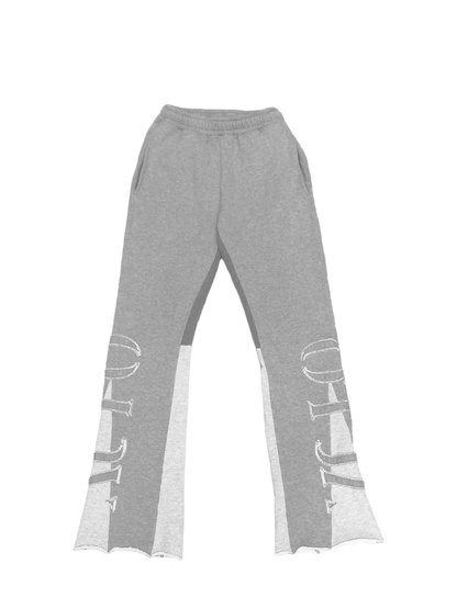 Washed Grey Auto Flared Joggers